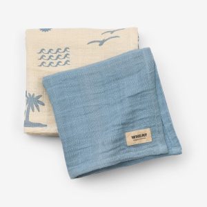 2 pk Muslin Kaya - faded denim