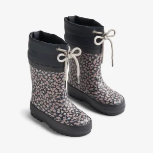 Rubber Boot Thermo - raining flowers